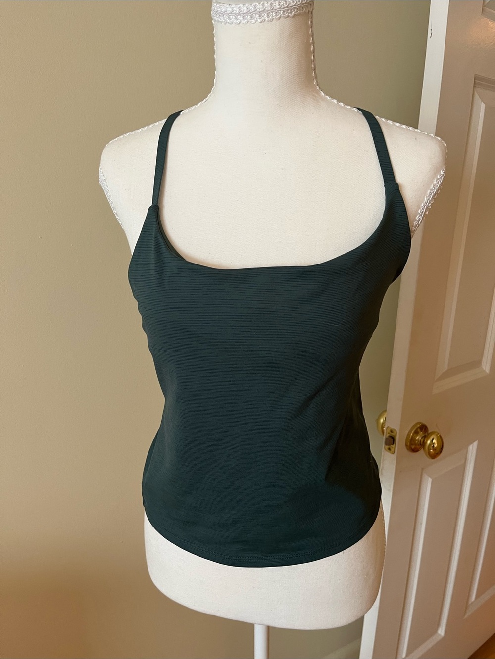 Outdoor Voices Dark Green Scoop Neck Camisole